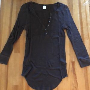 Vintage J Crew Brown Henley